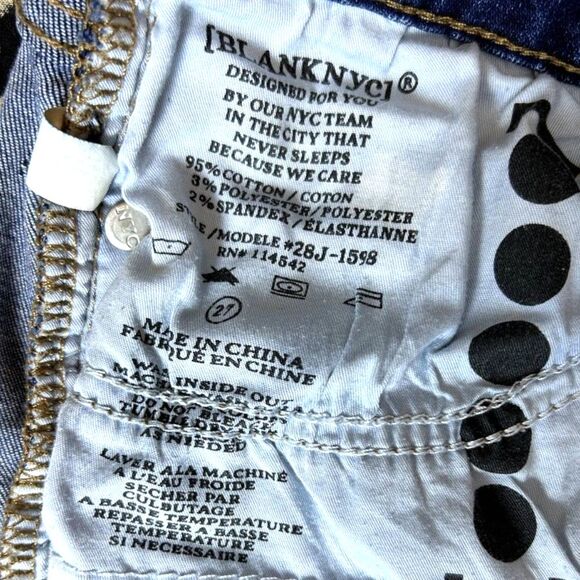 [BLANKNYC] Skinny Jeans Wm's 27 Blue Denim Distressed/Distructed - Picture 8 of 10